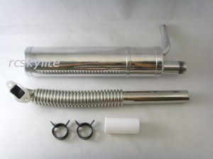 Alumimum Canister Mufflers DLE/EME55/60 (40-60CC) With flexiable Header