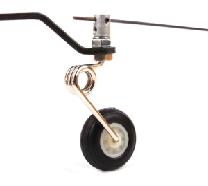 20-40cc Carbon Fiber Tail Wheel Mount with 1.25″ Rubber Wheel