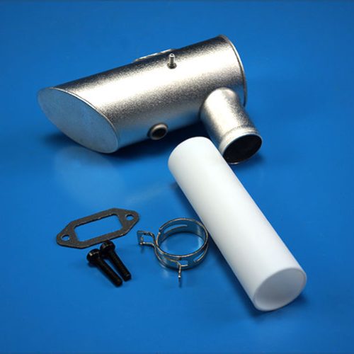 DLE120 Gas Engine Muffler – Left 1-Hole / Right 2-Hole Options
