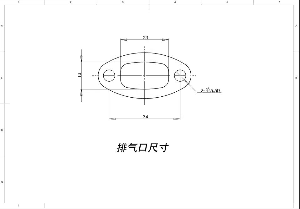 DLE Spare Parts DLE60 Gas Engine Muffler (Left 1-Hole/Right 2-Hole)