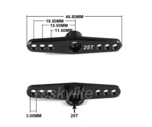25T Output Gear 6.0mm Metal Servo Arm – Fits Standard Servos