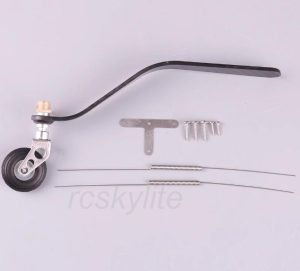 100cc Carbon Fiber Tail Wheel Bracket with PU Wheels