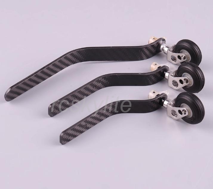 100cc Carbon Fiber Tail Wheel Bracket with PU Wheels