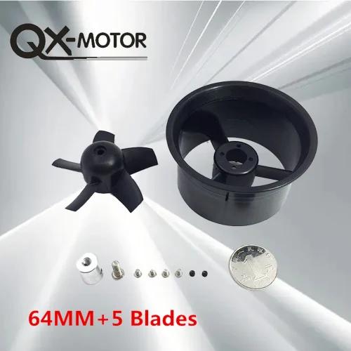 QX-Motor 64mm EDF Ducted Fan  with 5 Blades Without Motor Suit for RC Airplanes 1