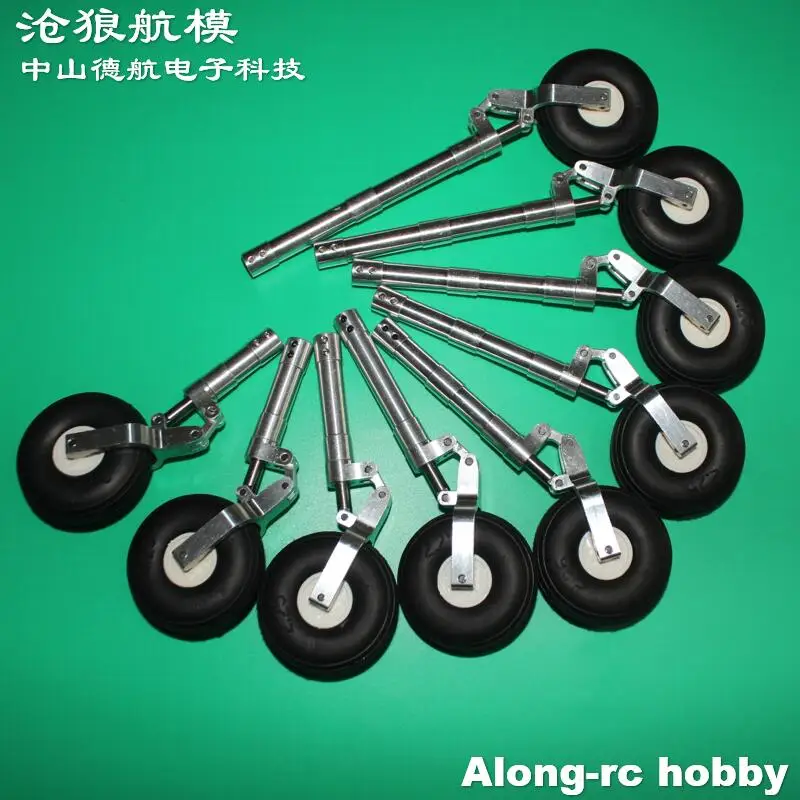 RC Airplane Part 120-210mm Damping Kneeling Landing Gear with Wheel Worm Shock Tripod Suitable for 3-5kg RC Aircraft EDF Plane 1