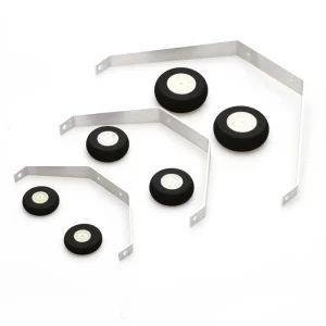 1Set Aluminum RC Plane Landing Gear Sponge Wheels Shaft Axle Fixed Screw Electric Fixed-wing Front Rear Tire for Aircraft Model 1