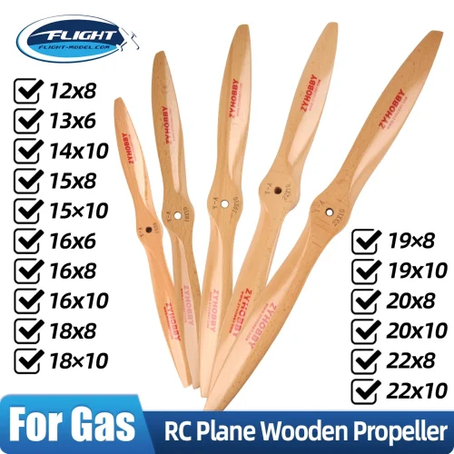 9/12/13/14/15/16/17/18/19/20/21/22/23inch Wooden Propeller for RC Gas Airplane 1