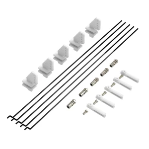 rc airplane control horns 20x11mm+1.2x21mm clevis+1.3mm pushrod connector linkage stopper+1.2x180mm steel z pushrods set
