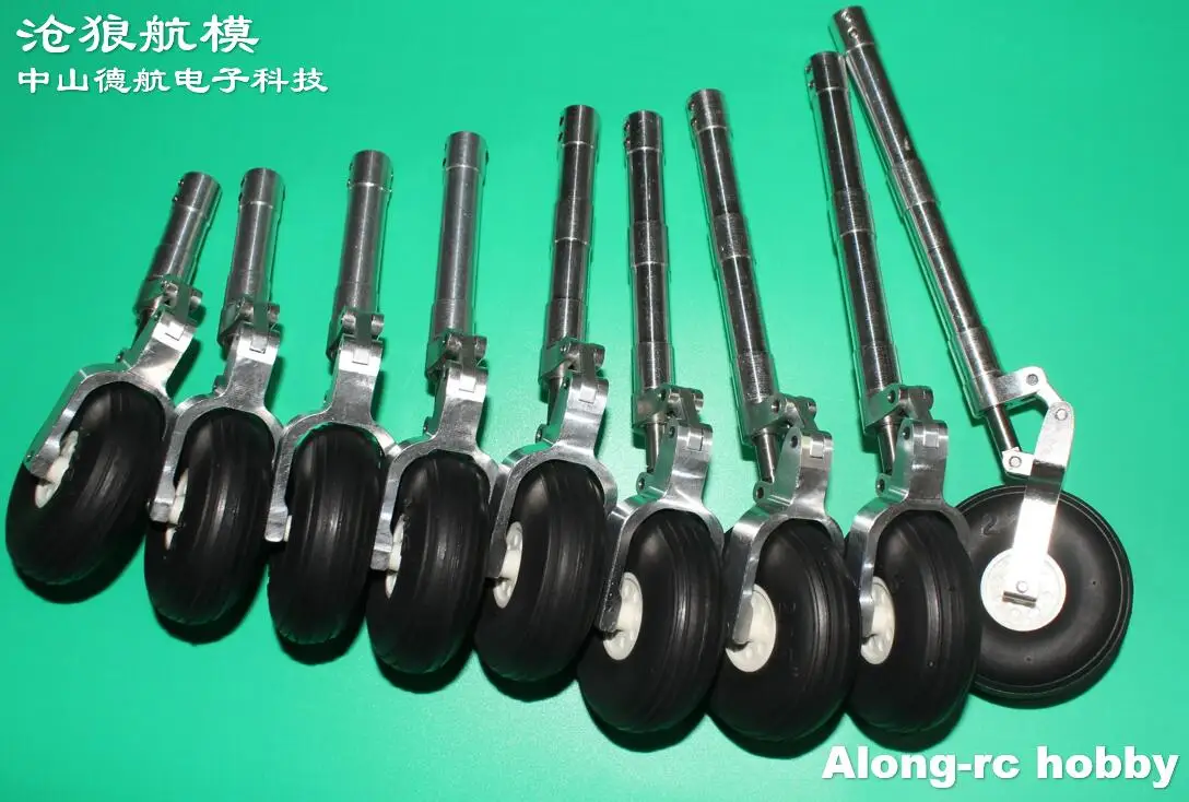 RC Airplane Part 120-210mm Damping Kneeling Landing Gear with Wheel Worm Shock Tripod Suitable for 3-5kg RC Aircraft EDF Plane 6