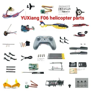 YUXIANG YU Xiang F06 EC135 RC helicopter spare parts blade shell Mainboard ESC landing gear remote control charging cable motor 1