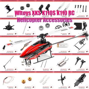 Wltoys XK K110S K110 V977 Accessories Parts RC Helicopter Brushless Motor Blade Gear ESC Receiver Main Gear Blades Shaft Servo 1