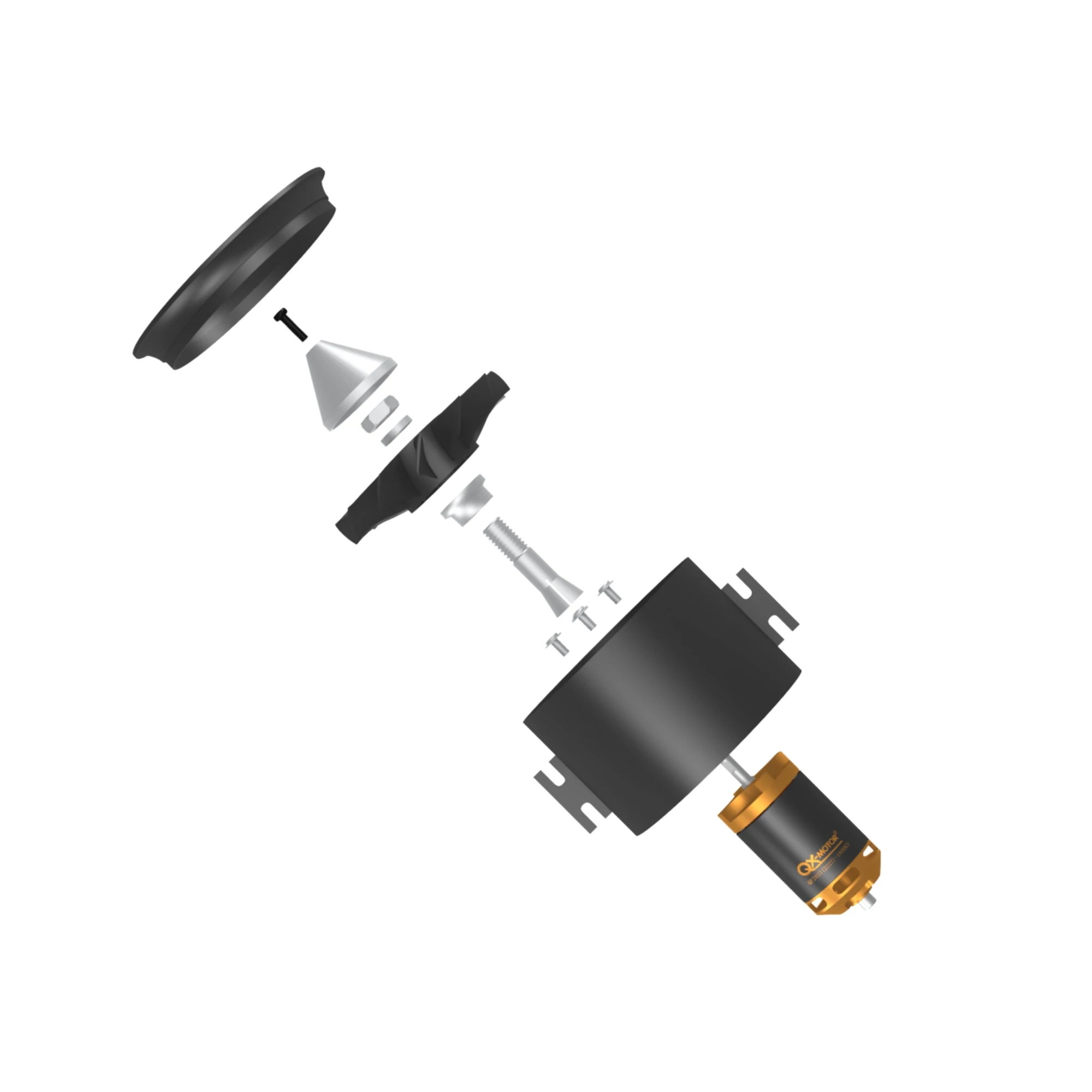Qx-Motor 70mm Electronic Ducted Fan 12 Blades EDF With 2827 KV2600 Brushless Toy For RC Drone Model Parts Wholesale 3