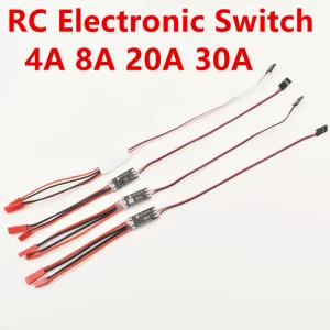 4A 8A 20A 30A RC Electronic Switch Safe-protection RemoteControlled AUX on/Off for Car Truck Boat LED Light Drone Battery3.7-28V 1