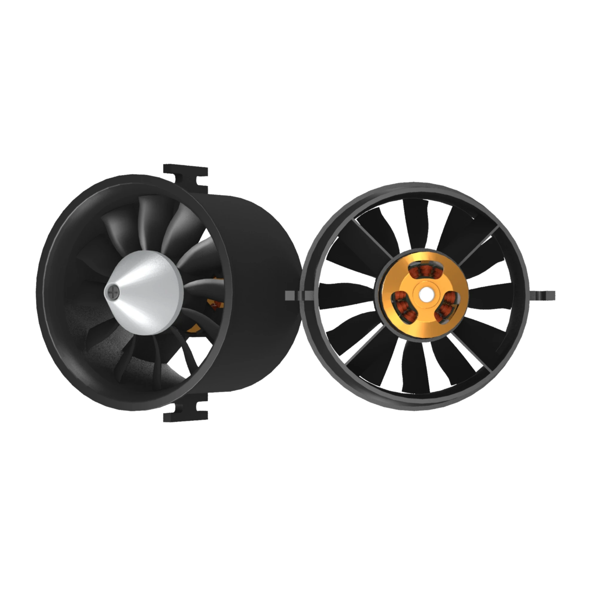 Qx-Motor 70mm Electronic Ducted Fan 12 Blades EDF With 2827 KV2600 Brushless Toy For RC Drone Model Parts Wholesale 1