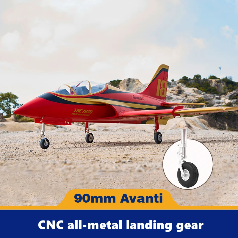 FMSRC RC Airplane 90mm Avanti Ducted Fan EDF Jet 6ch with Flaps High Speed Giant Model Hobby Plane Aircraft Avion PNP New 2