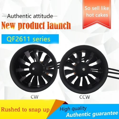 QX-MOTOR 50mm EDF 12 blades Ducted fan QF2611 3S 4S Brushless motor / 40a 50a esc with For RC Airplane 1