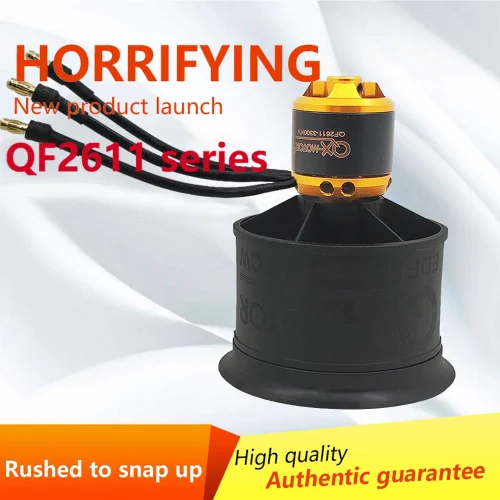 QX-MOTOR 50mm EDF QF2611 3S 4S Brushless motor 12 blades Ducted fan  CW CCW with  For RC Airplane 1