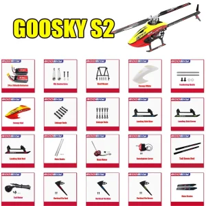 GOOSKY S2 RC Helicopter Spare Parts Main Tail Blades Pipe Servo Motor Canopy Landing Gear Charger Frame Rotor head Arm Rotor 1