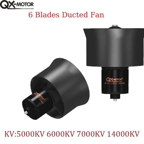 30MM EDF QF1611 Brushless Motor with 6 Blades Ducted Fan for RC