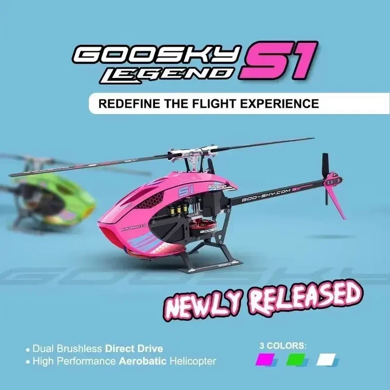Hot Goosky S1 Bnf/Rtf 6ch 3d Stunt Double Brushless Motor Direct Drive Motor Flybarless Direct-Drive Rc Helicopter Toys Gifts 2
