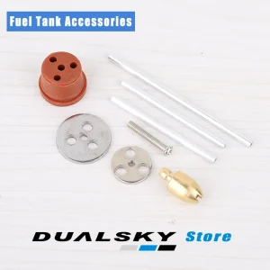 Fluorine Rubber Fuel Plug/Fuel Dot/ Fuel Tank Metal Kit/Hammer/ Aluminu tubing for Gasoline Engine Nitro Engine RC Airplane 1