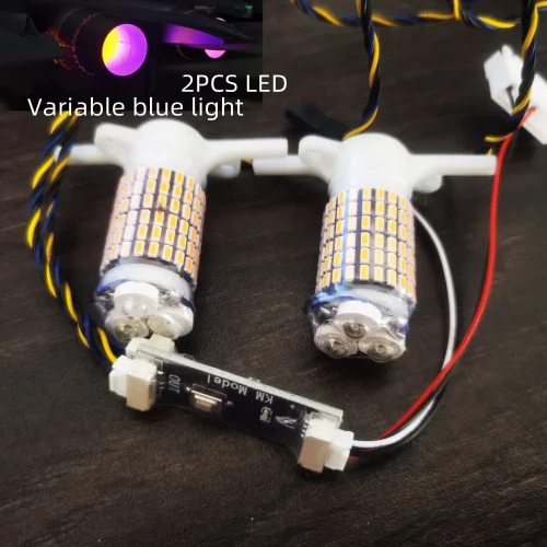 QTMODEL70 80 90 Inrunner Motor Ducted Fan Afterburn Controller LED RC Plane Models Aircraft Accessorie Part Tail Flame Lights 1