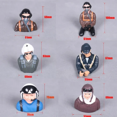 FMS Pilot Figures Hand Painted FMSPilot001-014 for RC Airplanes Model Plane Aircraft Warbird Sport Jet Car Boat Drone Toy Driver 1