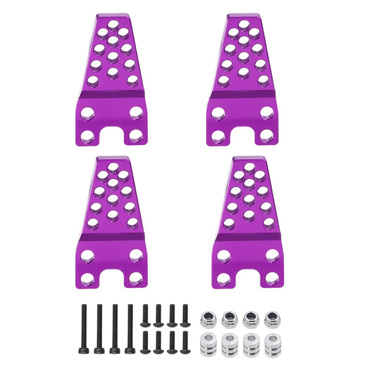 4Pcs Aluminum Alloy Adjustable Shock Tower Hoops Lift Mount Bracket for Axial SCX10 RC4WD D90 1/10 RC Crawler Car Upgrade Parts 2