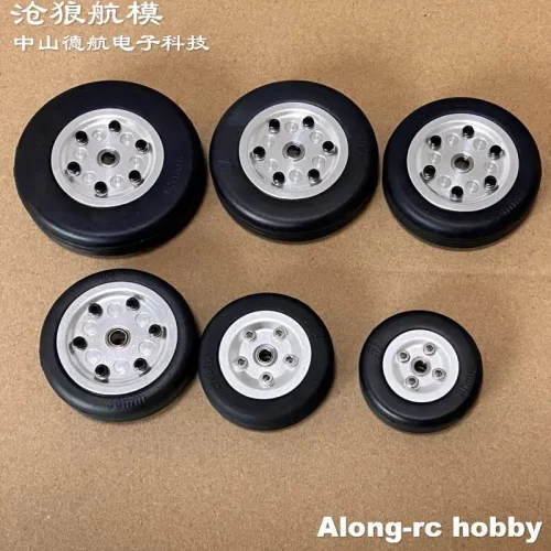 40mm 45 50 55 60 65 Nose Rubber Hollow wheels with Bearings for RC Airplane Hobby Models DIY Plane Model Landing Gear Spare Part 1