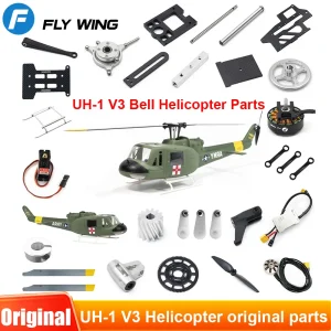 Fly Wing UH-1 BELL RC Helicopter Parts Original FLYWING UH1 Parts Factory Tail Blade Main Blade Motor Feathering Shaft Servo ESC 1