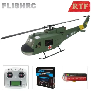 FL500 FLISHRC Roban UH-1 Huey 500 Size Helicopter 6CH RC Scale Helicopter GPS with H1 Flight Control RTF BNF Hobby,Outdoor Fun 1
