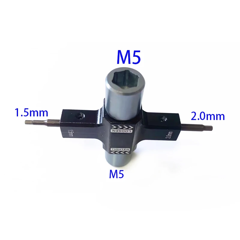 M5 Screw Nut Wrench with Built in One Way 1.5mm/2.0mm Bearing Tool Screwdriver Release Propeller Motor For RC FPV Drone Model 3