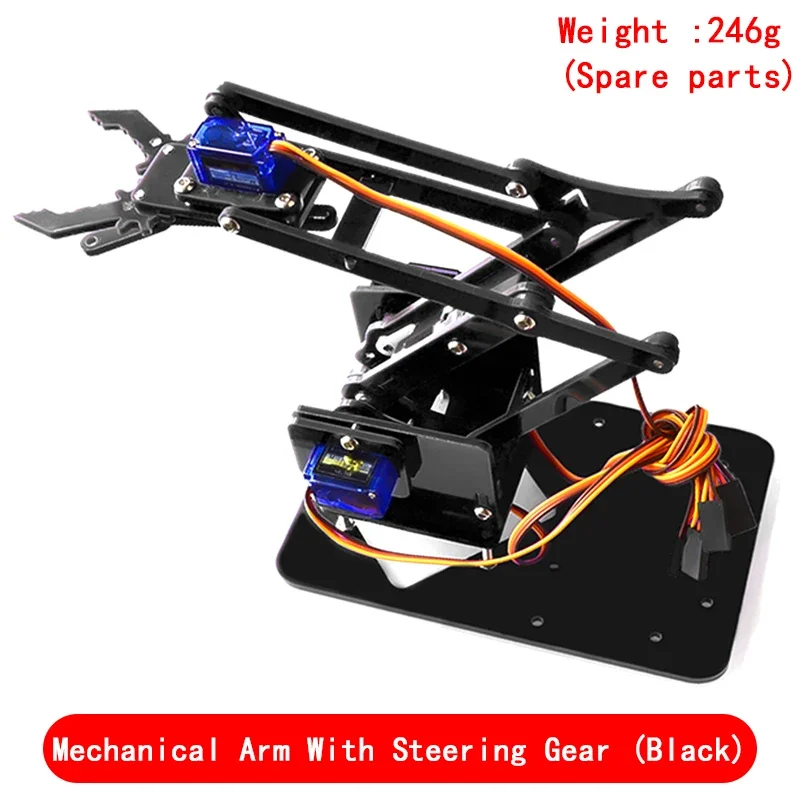 SG90 MG90S 4 DOF Unassembly Acrylic Mechanical Robot Manipulator Claw for Arduino UNO Maker Learning DIY Kit RC Robotic Arm 2