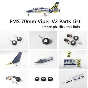 FMS 70mm Viper V2 Ducted Fan Jet Parts list Landing Gear Set Retract Motor ESC Servo Canopy etc RC Airplane Model Plane Aircraft 1