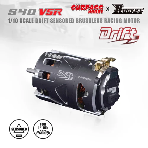 Surpasshobby Rocket 540 V5R Sensored Brushless Drift Racing Motor for 1/10 1/12 1/14 RC Car Competition Modified Spec Truck 1