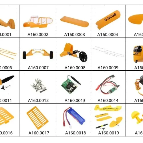 XK A160 RC Airplane Glider Spare Parts Screws Reiver Board Motor ESC Head Cover Servo Body Shell Battery Cover landing  Wing 1