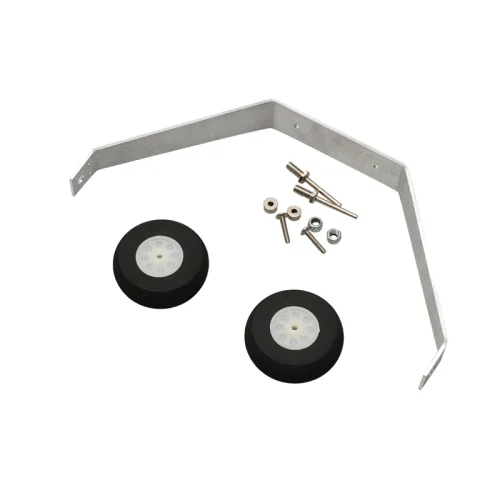 1Set Aluminum Alloy Landing Gear Sponge Wheels Shaft Axle for 20-25/25-40/50 Classes DIY RC Electric Plane Fixed Wing Aircraft 1