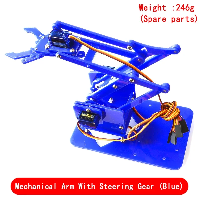 SG90 MG90S 4 DOF Unassembly Acrylic Mechanical Robot Manipulator Claw for Arduino UNO Maker Learning DIY Kit RC Robotic Arm 3