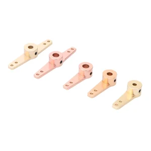 2PCS 3mm/4mm/5mm Landing Gear Steering Servo Arm Horn Aluminum Single/Dual Rocker Arms for RC Fixed Wing Drone/Boat Rudder Parts 1