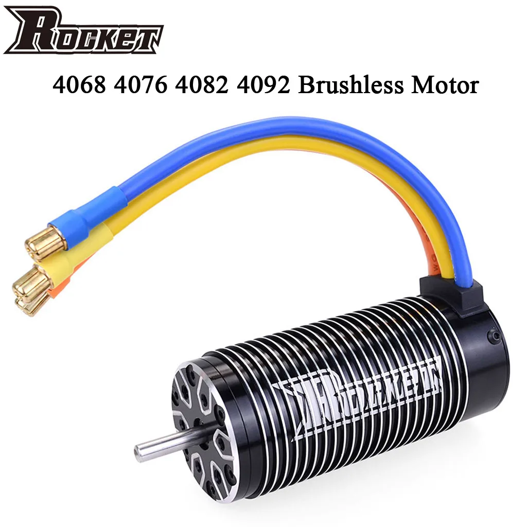 SURPASS HOBBY ROCKET RC 4092 4082 4076 4068 4P Sensorless Motor Waterproof Brushless Motor for 1/8 RC Car RTR Scx10 Trx4 Traxxas 1