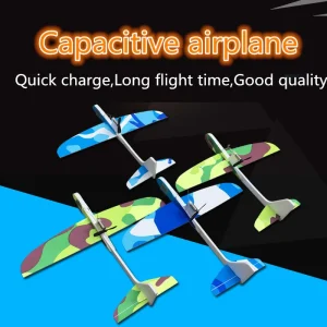 Capacitor Electric AirplanesHand Launch Throwing Glider Aircraft Inertial Foam EVA Toy Plane Model Outdoor Toy Educational Toys 1
