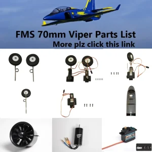 FMS 70mm Viper Ducted Fan Jet Parts list Landing Gear Set Retract Motor ESC Servo Canopy etc RC Airplane Model Plane Aircraft 1