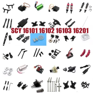 SCY 16101 16102 16103 16201 RC Car Spare Parts Chassis Motor  ESC Receiver Differential Gear Drive Shaft Steering Cup Swing Arm 1