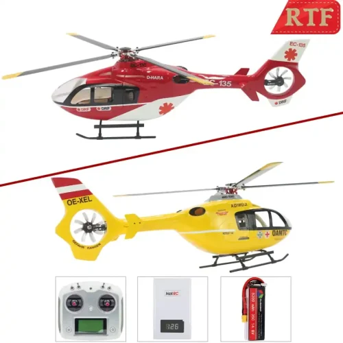 FL450 V2 FLISHRC EC135 450 Size Scale Helicopter 6CH GPS with H1 Flight Control RTF FLISHRC RC Helicopter Hobby,Outdoor Fun 1