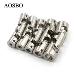 4/5/6/8/10mm Boat Car Shaft Coupler Three-section Universal Joint Coupling Motor Connector With M3/M4 Screw Metal Cardan Joint 1