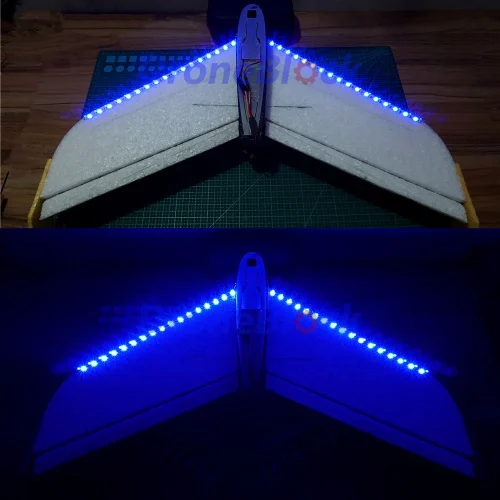 Lot de 3 lumières LED télécommandées pour avion RC Fix Wing Avion Hélicoptère