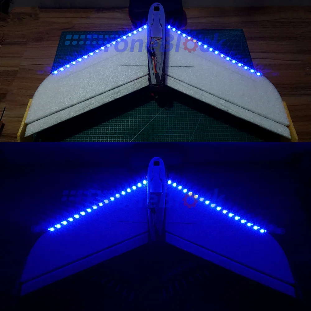 RC Airplane LED Light Strips for Fixed Wing RC Cars Trucks Flying Wing Plane Aircraft 2