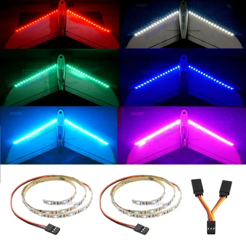Kit De 3 Lumières LED Sans Fil RC – Pour Avion Fixe, Drone, 4 Modes Clignotants, Chargeur USB