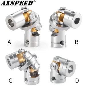 TRINOOD 1Pcs Stainless Steel RC Car Couplings Shaft Motor Connector Universal Joint for 1/14 Tamiya Trucks Tractor Trailer Parts 1