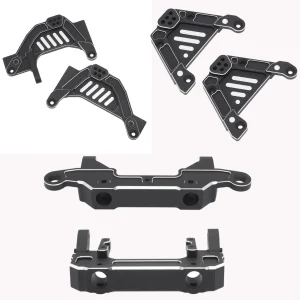 CNC Aluminum Front Rear Shock Absorber Bracket Bumper Mount for 1/6 RC Crawler Axial SCX6 Jeep JLU Wrangler Upgrade Accessories 1